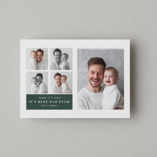 Best Dad Ever Personalized Photo Card | Custom
