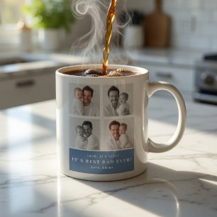 Best Dad Ever Personalized Photo Collage Coffee M Mug