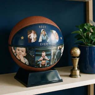 Best Dad Ever Personalized Photo Collage Keepsake  Basketball