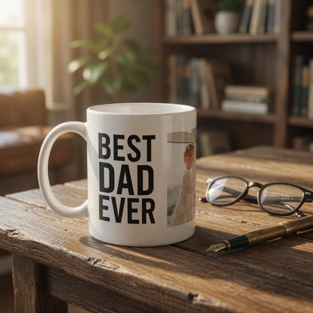 Best Dad Ever Personalized Photo Custom Gift Coffee Mug (Creator Uploaded)