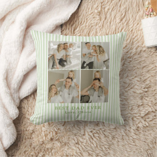 Best Dad Ever Personalized Photo | Custom Throw Pillow