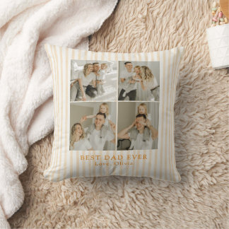 Best Dad Ever Personalized Photo | Custom Throw Pillow