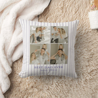 Best Dad Ever Personalized Photo | Custom Throw Pillow