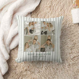 Best Dad Ever Personalized Photo | Custom Throw Pillow