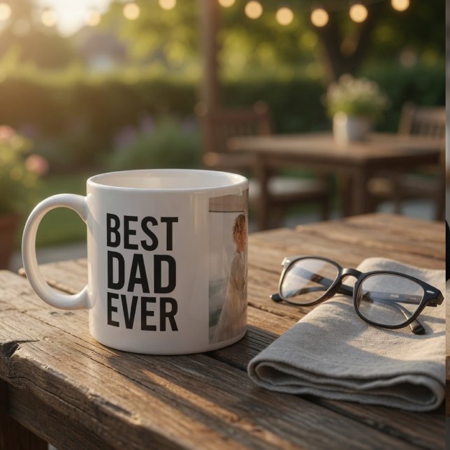 Best Dad Ever Personalized Photo  Espresso Cup (Creator Uploaded)