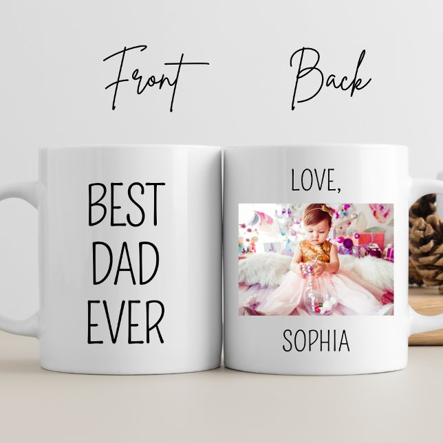 Best Dad Ever Personalized Photo Father's Day Gift Mug (Creator Uploaded)