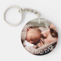 Best Dad Ever Personalized Photo Key Chain