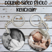 Best Dad Ever Personalized Photo Key Chain