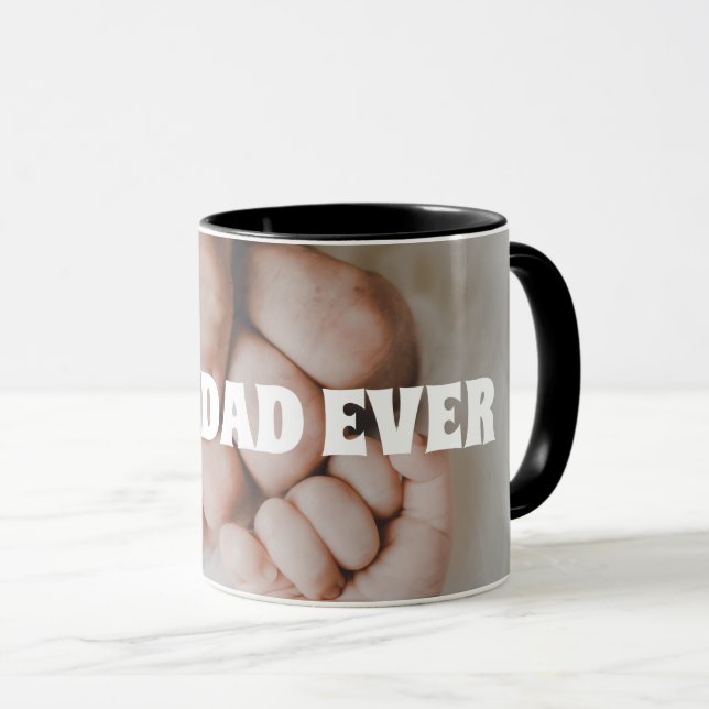 BEST DAD EVER  Personalized photo Mug (Front Right)