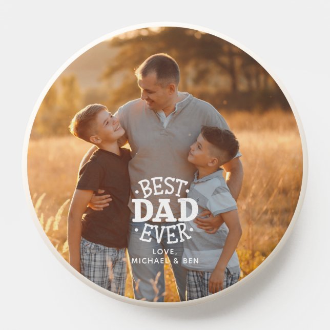 "Best Dad Ever" Personalized Photo PopSocket (Popsocket)