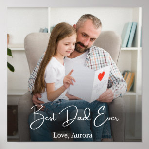 Best Dad Ever Personalized Photo Poster