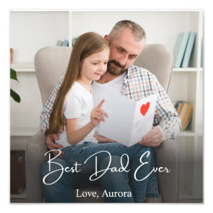 Best Dad Ever Personalized Photo Print