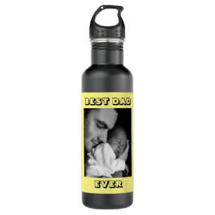 Best Dad Ever   Personalized Photo  Stainless Steel Water Bottle