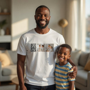 Best Dad Ever Personalized Photo T-Shirt Custom