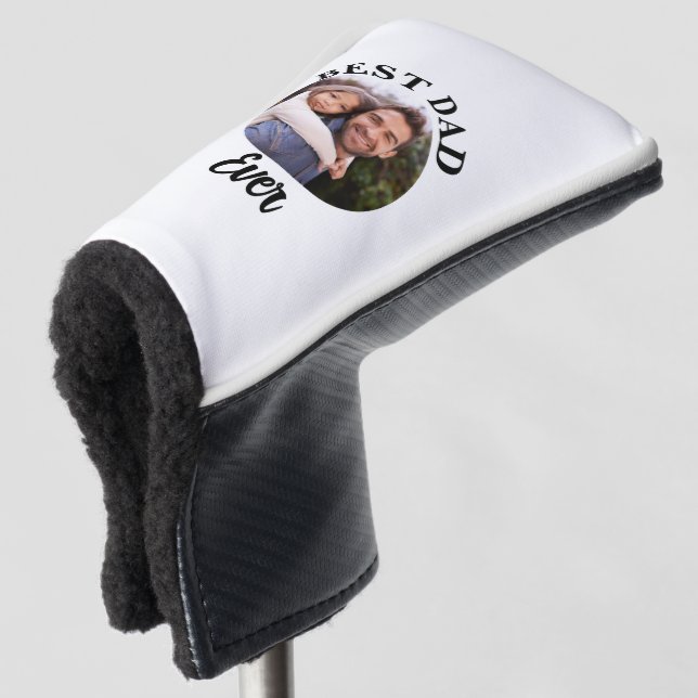Best Dad Ever Personalized Photo Template Golf Head Cover (3/4 Front)