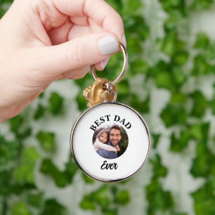 Best Dad Ever Personalized Photo Template Keychain