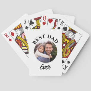 Best Dad Ever Personalized Photo Template Poker Cards