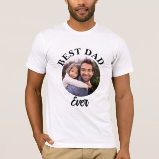 Best Dad Ever Personalized Photo Template T-Shirt