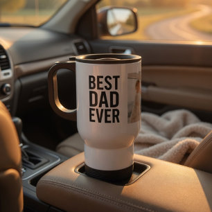 Best Dad Ever Personalized Photo Travel Mug