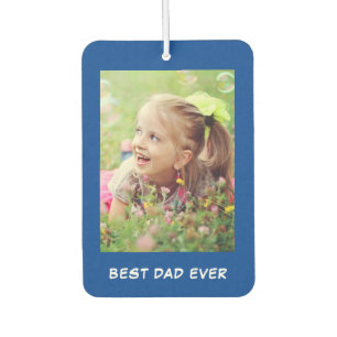 Best Dad Ever Personalized Photos Blue Air Freshener