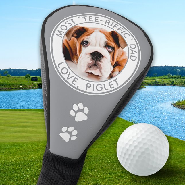 Best Dad Ever Pet Dog Photo Personalized Golf Head Cover (Creator Uploaded)