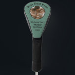 Best Dad Ever photo avocado green photo template  Golf Head Cover<br><div class="desc">Best Dad Ever photo template for dad- Avocado green palette. To get started changing names, event and photos details, click on "Personalize this template" and edit the wording in the template boxes. To access the more advanced editing tools, scroll down to "Click to customize further". Once you are in Zazzle's...</div>