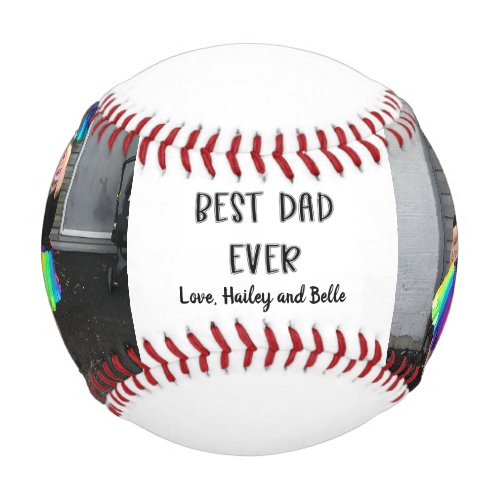 Best Dad Ever Photo Baseball