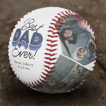 Best Dad Ever Photo Baseball<br><div class="desc">Keepsake fathers day baseball featuring 4 family photos for you to replace with your own,  the saying "BEST DAD EVER",  and the childrens names.</div>
