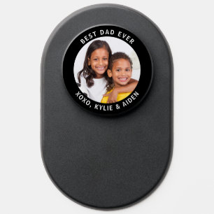 Best Dad Ever Photo Black PopSocket