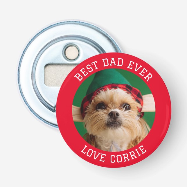 Best Dad Ever Photo Bottle Opener (Front)