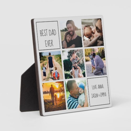 Best dad ever photo collage and text We love dad  Plaque