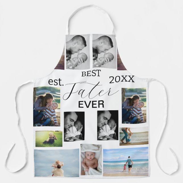 Best Dad Ever Photo Collage Apron  (Front)