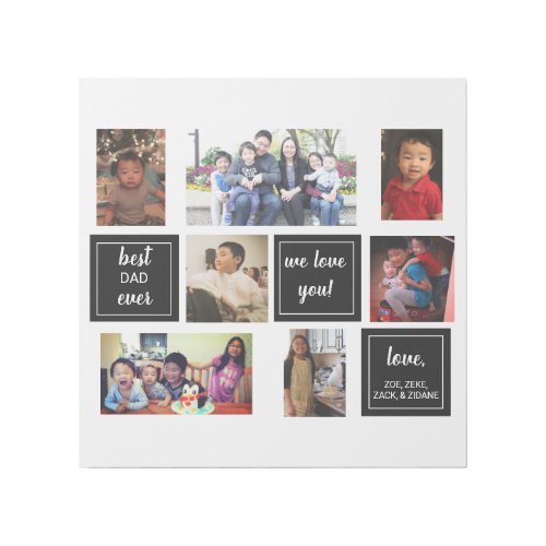 Best dad ever photo collage Father Gift Daddy Love Gallery Wrap