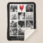 Best Dad Ever Photo Collage Father's Day Birthday Sherpa Blanket Best Dad Ever Photo Collage Father's Day Birthday Sherpa Blanket