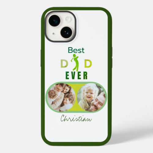 Best Dad Ever Photo Collage Fathers Day Case_Mate iPhone 14 Case