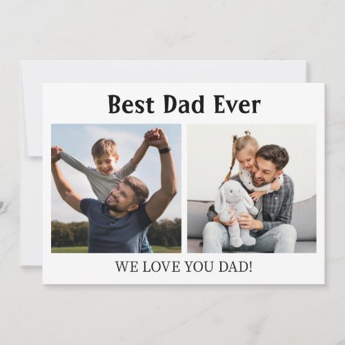 Best Dad Ever  Photo Collage Fathers day Gift  Invitation