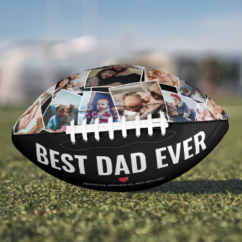 Best Dad Ever Photo Collage Football by special_stationery at Zazzle