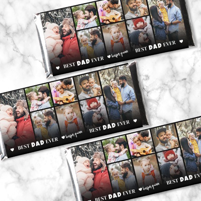 Best Dad Ever Photo Collage Hershey Bar Favors (Best Dad Ever Photo Collage Hershey Bar Favors)