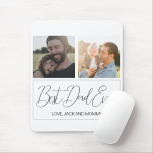 Best Dad Ever Photo Collage  Mouse Pad