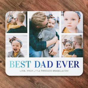 Best Dad Ever Photo Collage Mouse Pad