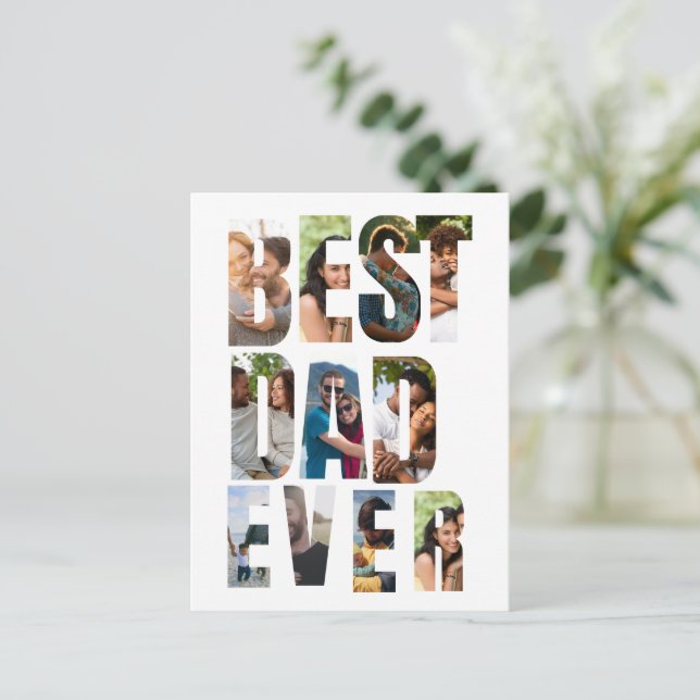 Best Dad Ever | Photo Collage Placeholder Template (Standing Front)