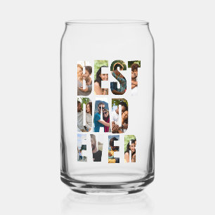 Best Dad Ever Photo Collage Placeholder Template Can Glass
