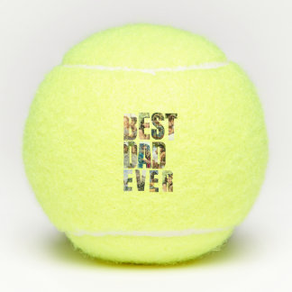 Best Dad Ever | Photo Collage Placeholder Template Tennis Balls