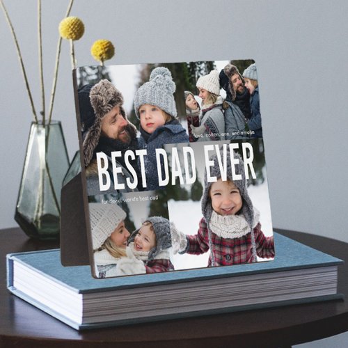 Best Dad Ever Photo Collage Plaque