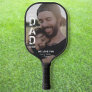 Best Dad Ever Photo Cool Modern Father's Day Pickleball Paddle