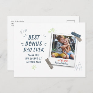 Best Dad Ever Photo Custom Holiday Postcard