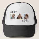 Best Dad Ever Photo Father's Day Trucker Hat<br><div class="desc">Custom photo gift for dad for Father's Day - Best Dad Ever design with three photos. For best results,  crop photos before uploading. If you need help with placing the photos,  contact me - I'd be happy to help.</div>