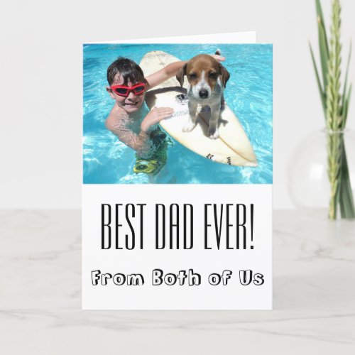 Best Dad Ever Photo Folded Happy Fathers Day Car Card