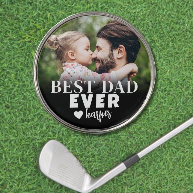 Best Dad Ever Photo Golf Ball Marker (Best Dad Ever Photo golf ball marker )