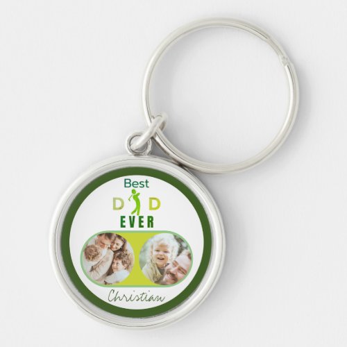 Best Dad Ever Photo Happy Fathers Day Keychain